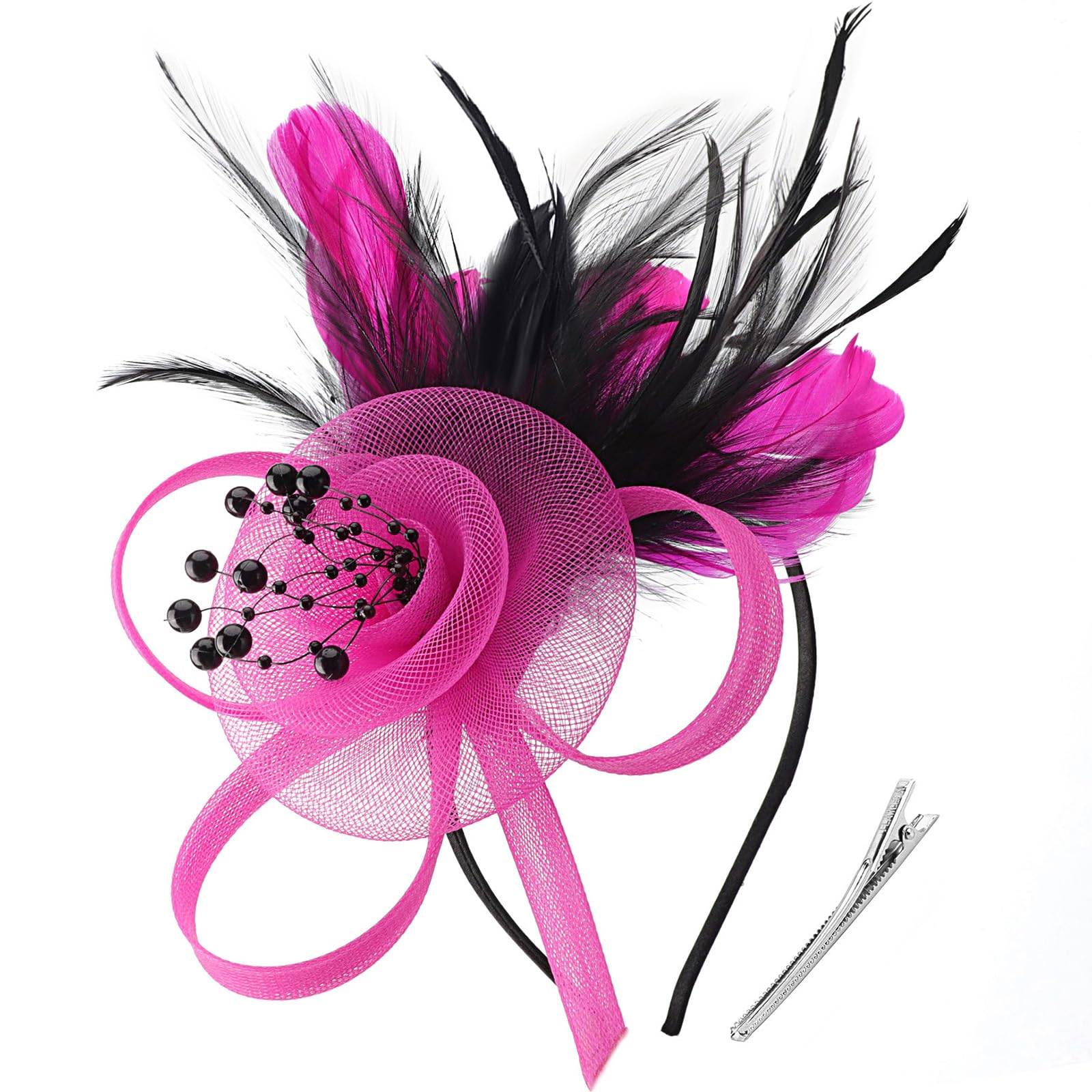 DRESHOW Fascinators Hats for Women Tea Party Fascinator Hats