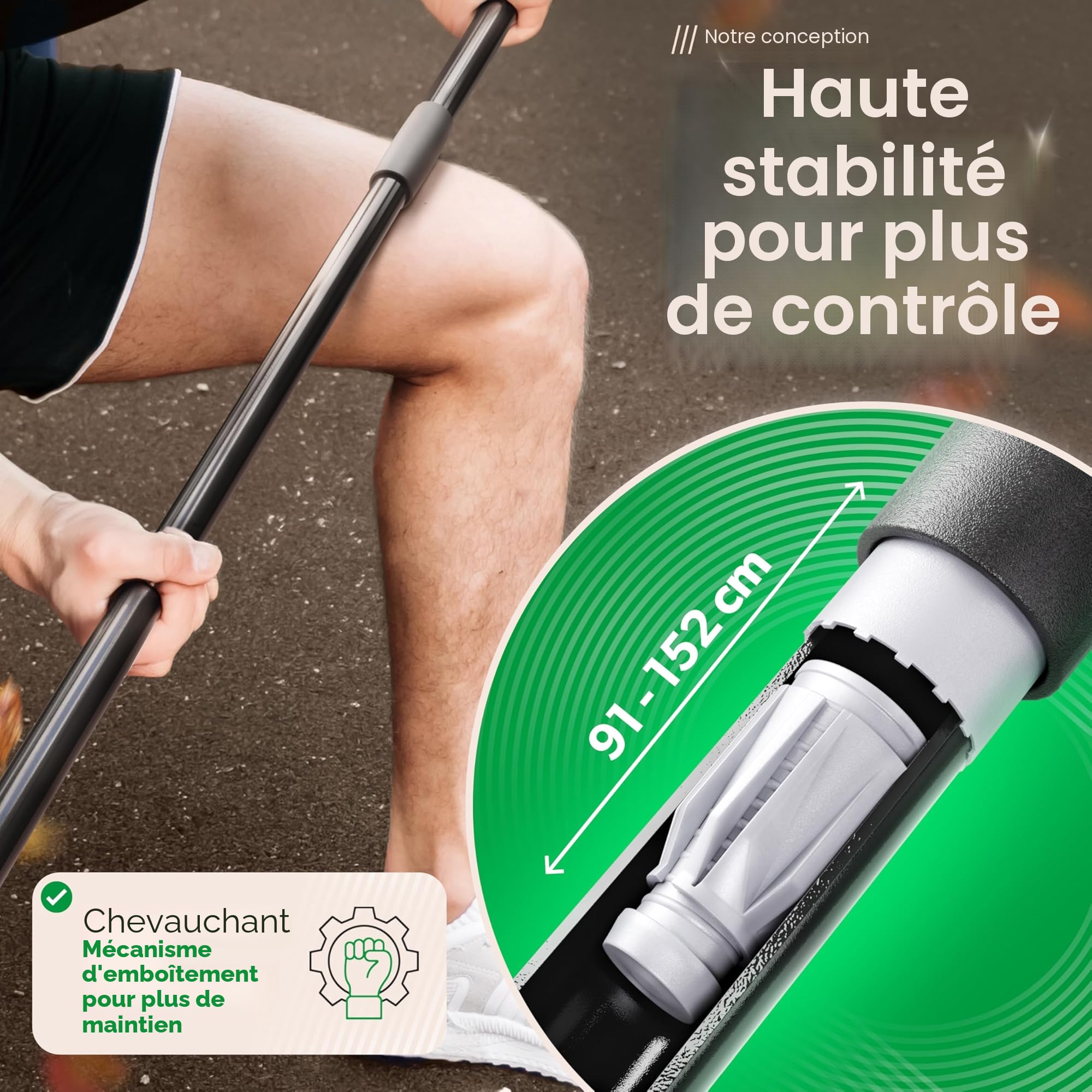Novaliv Lot de 4 gommages en bois avec filetage et poignée à vis, brosse à plancher PPN, idéal pour le nettoyage de balcon, terrasse, jardin, intérieur et extérieur