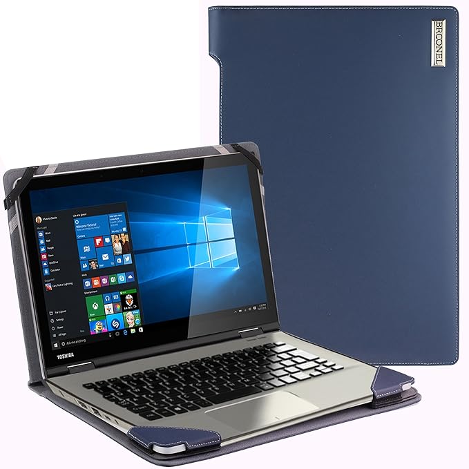 Navitech Broonel Profile Series Blue Leather Luxury Laptop Case