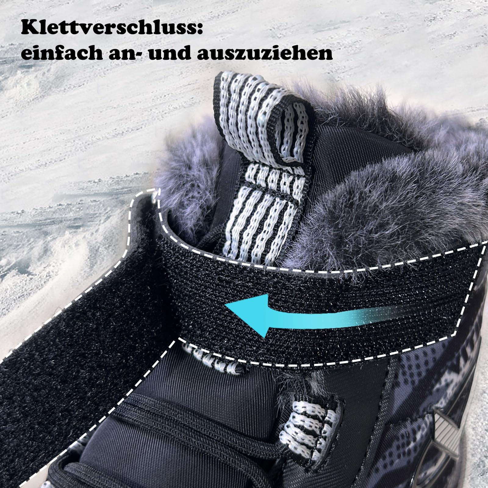 Chaussures d'hiver pour enfant, chaussures de randonnée, bottes de neige, doublure chaude pour fille, chaussures de trekking, chaussures d'hiver antidérapantes en coton moyen