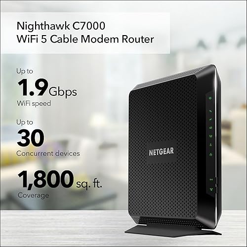Miniatura 2 de NETGEAR Nighthawk - Combo de módem router C7000 compatible con proveedores de cable, incluyendo Xfinity de Comcast, Spectrum, Cox, planes de hasta