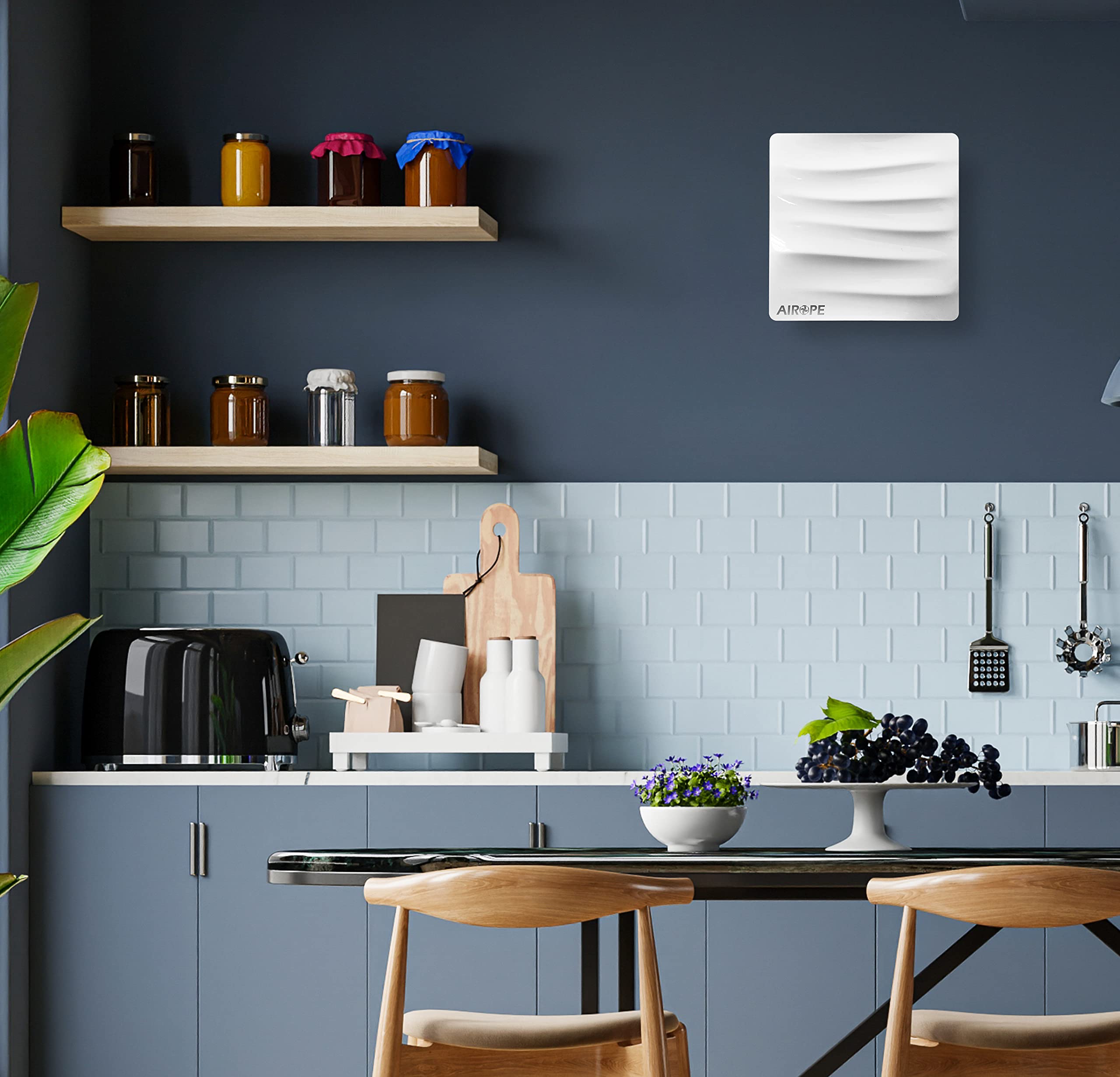 100 mm,Aspiratore,Design Moderno e Aspetto Estetico,Ventola Estrazione Ventilazione +Valvola di non Ritorno Aria,92 m³/h,Silenzioso per Bagno,Wc,Cucina Buro,Garanzia 5 ANNI