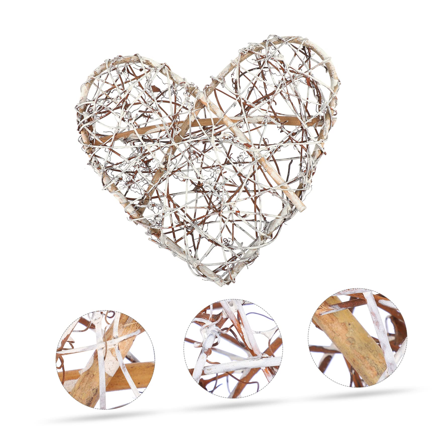 Alipis 3 STK Weihnachtlicher Weinkreis Kranzgirlande aus Rattan Quaste Gold Tür Hochzeitsdekoration Weihnachten basteln Kranz liefert Kranz zubehör selber Machen Rattan-Kreis Dark Grey