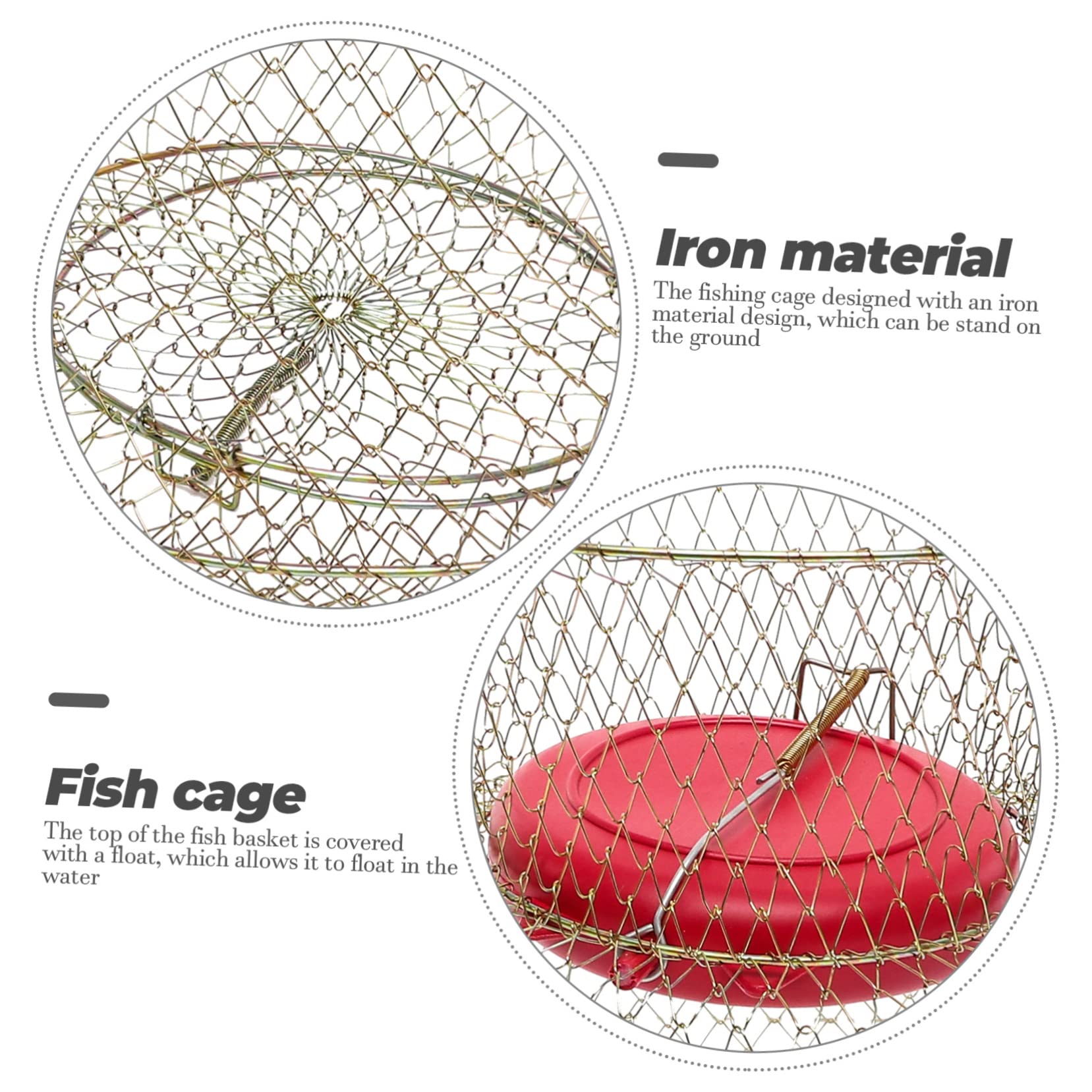 Fischkorb Fischernetz Tragbarer Angelkäfig Angelköderfallen Fischortungsnetz Großes Fassungsvermögen Fischnetz Fischnetze Zum Angeln Fischortungsnetz Angelnetz Fangnetz