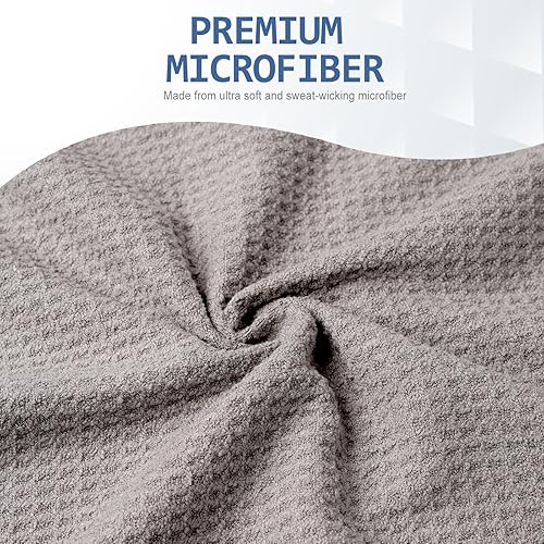 Miniatura 6 de Eunzel Paquete de 2 toallas de yoga caliente, toalla antideslizante para esterilla de yoga con puntos de agarre de fibra adhesiva absorbente de