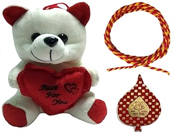 Velour Shoppe Bhai Dooj Gift with Cute Soft Toy Combo Pack for Your Little One
