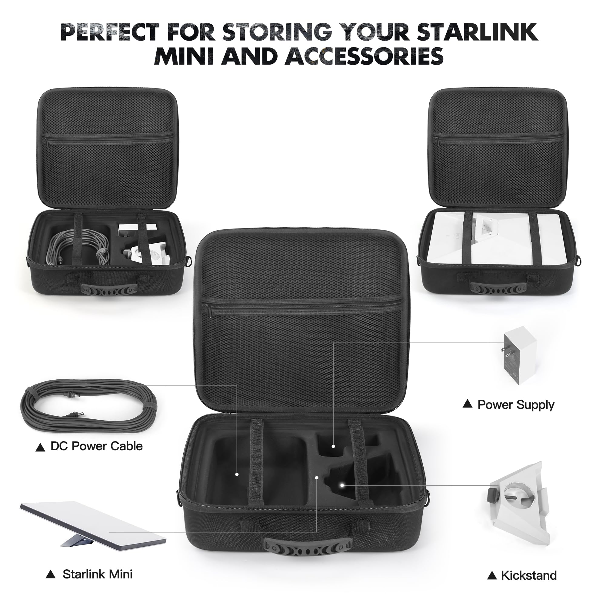 Custodia per Starlink Mini, custodia rigida impermeabile antiurto adatta per accessori Star LinkMini, borsa da trasporto portatile a tracolla, molto adatta per attività all'aperto, viaggi, alpinismo e