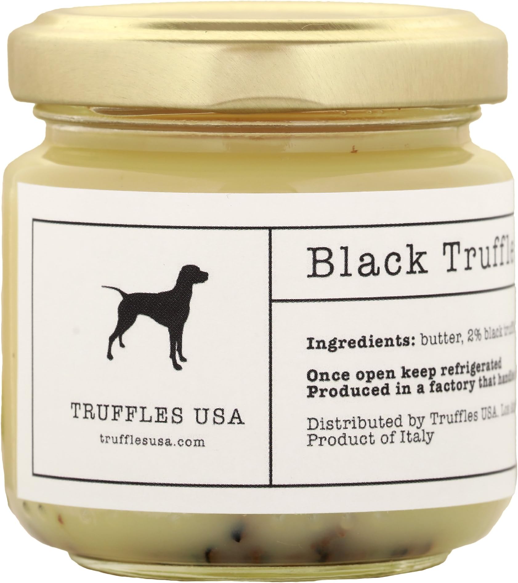 TRUFFLES USA Black Truffle Butter 2.82 oz Jar - Imported from Italy – Unique Gourmet Recipe Made with Natural Italian Ingredients - A Rich Delicacy Known as the Diamond of the Kitchen