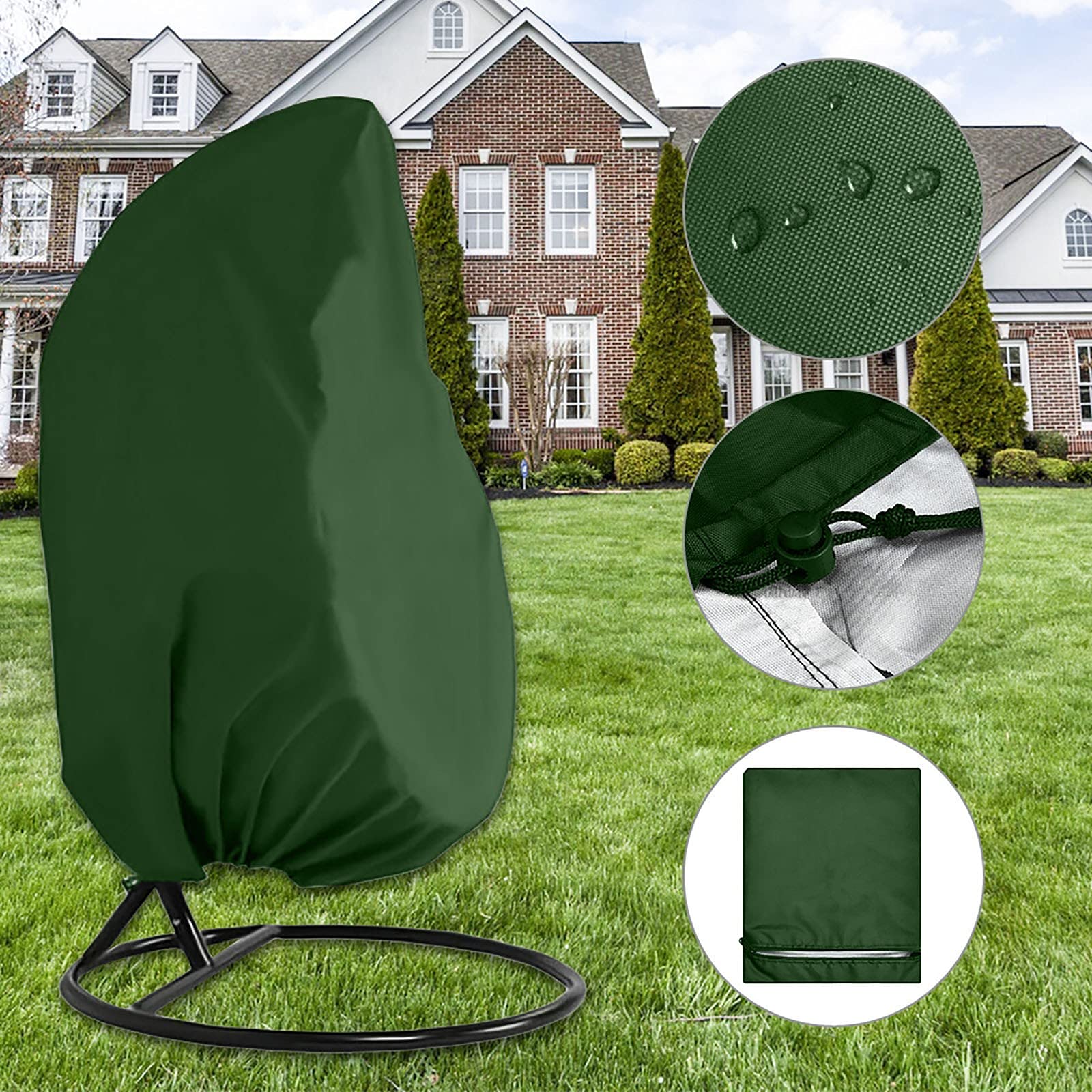 Momolaa Couverture de Chaise Suspendue,Housse de Protection pour œufs Chaise,Housse de Fauteuil Suspendu Jardin Housse de Protection pour Oeufs Chaise Imperméable (230 * 200 CM)