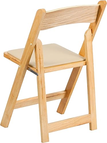 Miniatura 121 de HERCULES™ silla plegable de madera blanca, con asiento acolchado, Vinilo, Mahogany Mahogany,Negro -,Fruitwood,Natural,Blanco