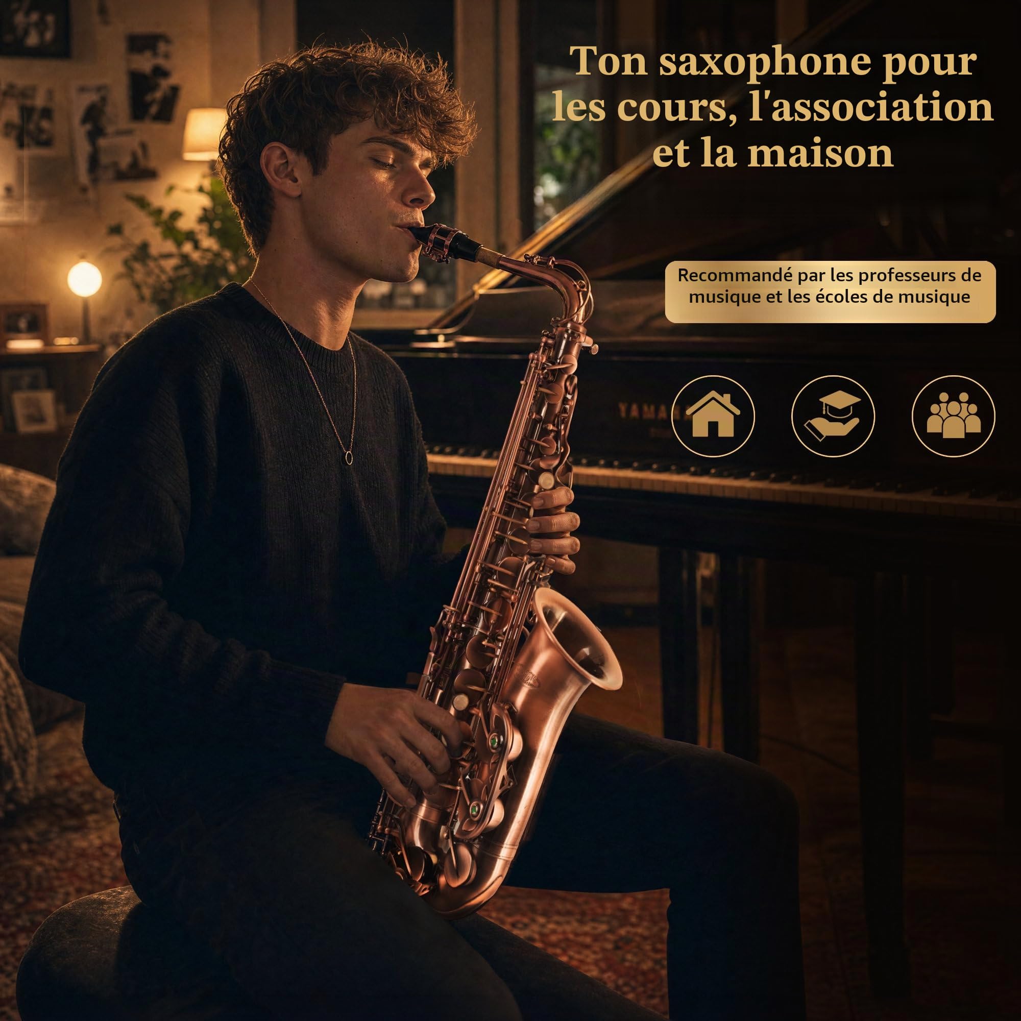Classic Cantabile Winds AS-450 rouge antique saxophone alto