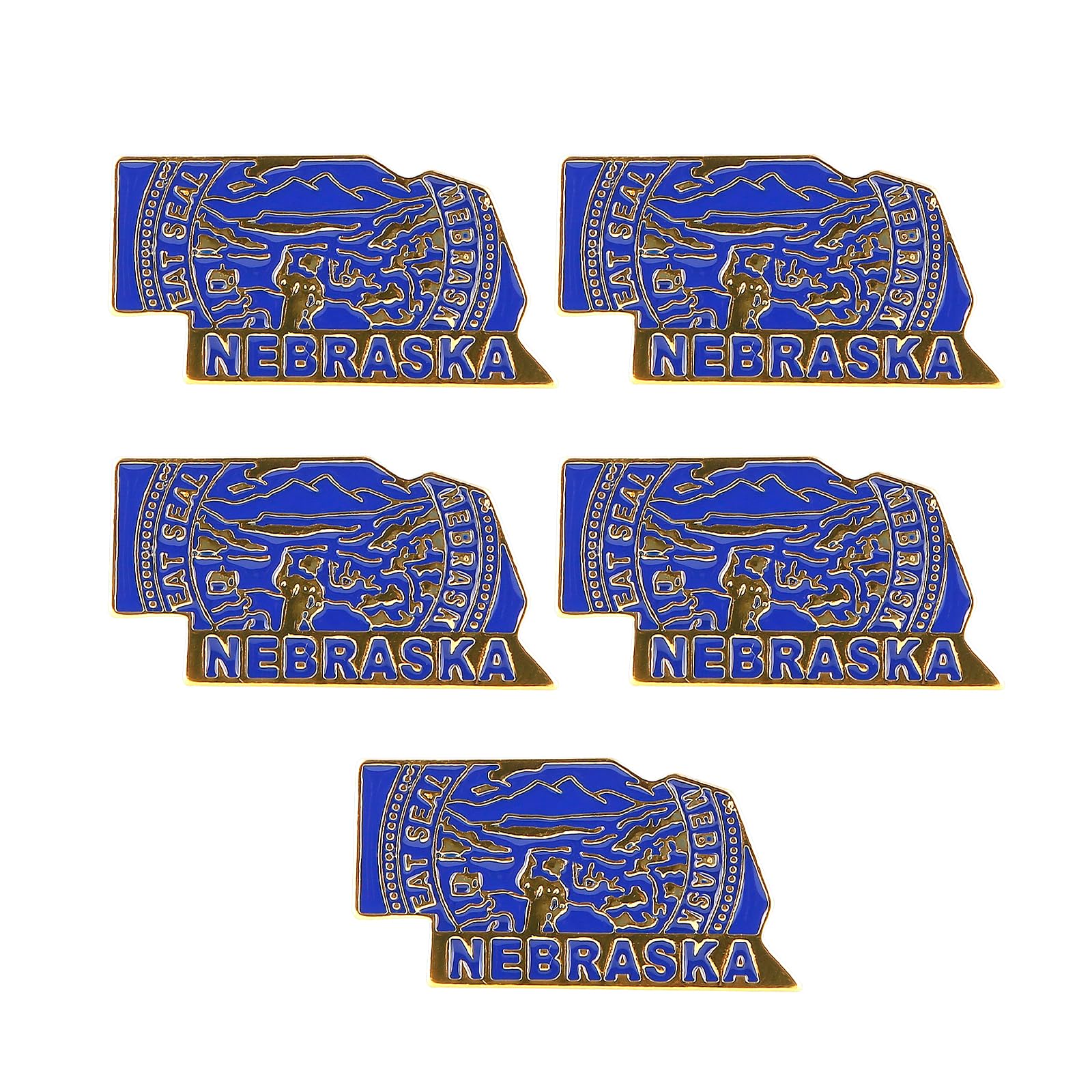 State Shaped Map Lapel Metal Pin Enamel Brooch Keepsake Beautifully Designed for Backpack Hat