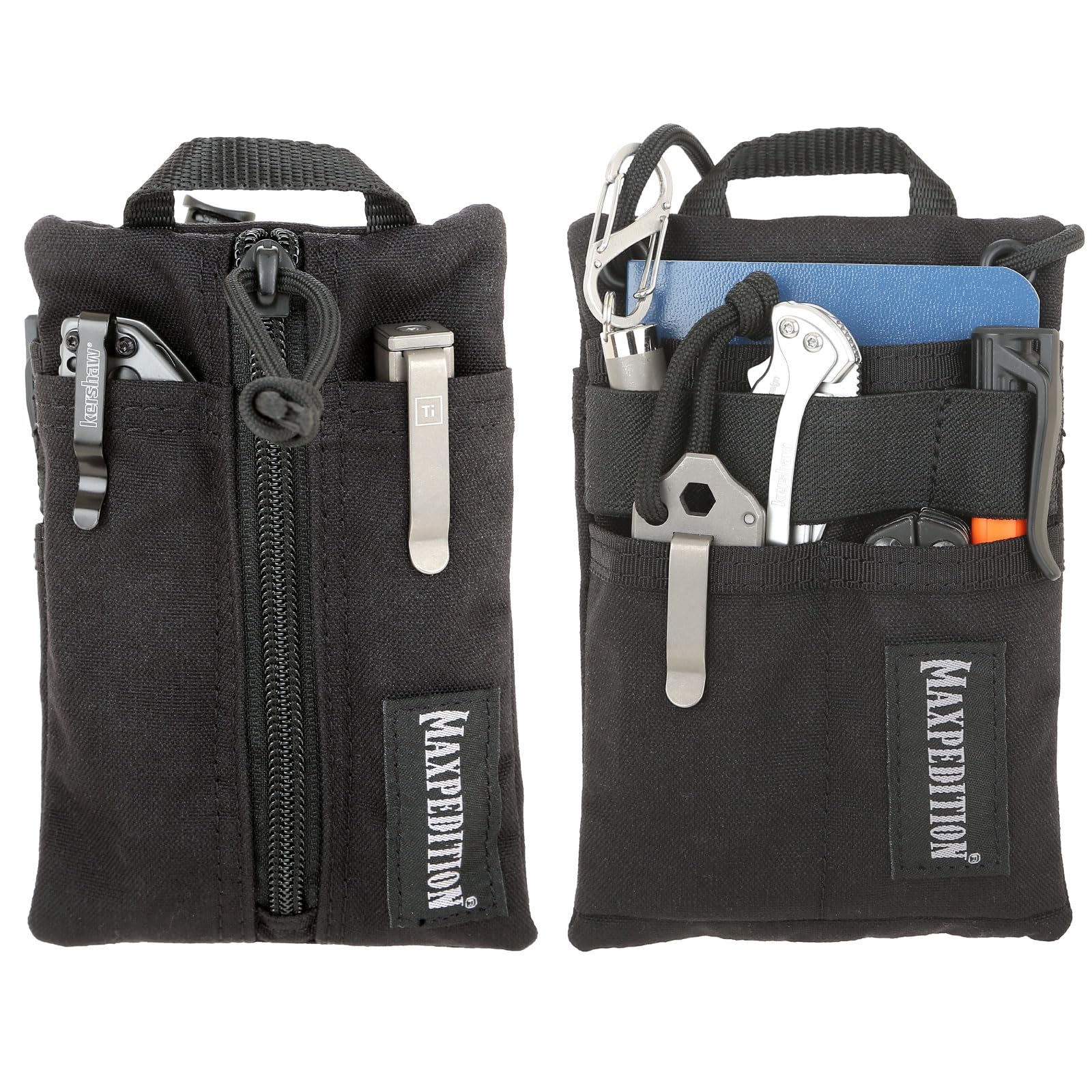 MAXPEDITION Platy Pocket Organizer, Durable EDC Tool Pouch for Men, Neck Wallet with Paracord Lanyard, Holds Flashlight, Multitool, Pen, Notebook