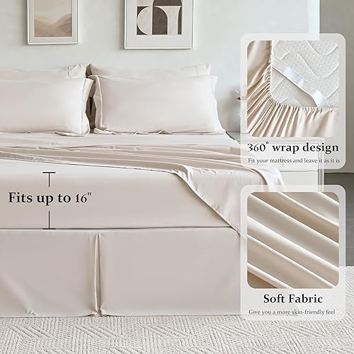 Miniatura 6 de Newspin Cama King en una bolsa - Juego de edredón rojo de 7 piezas, juego de edredón para todas las estaciones con edredón, sábana encimera, sábana