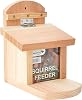 Wildlife World Wooden Squirrel Feeder Box with Lift up Lid, Tried and Tested with special HI SPEC non corrosive hinge and rain baffle bar.
