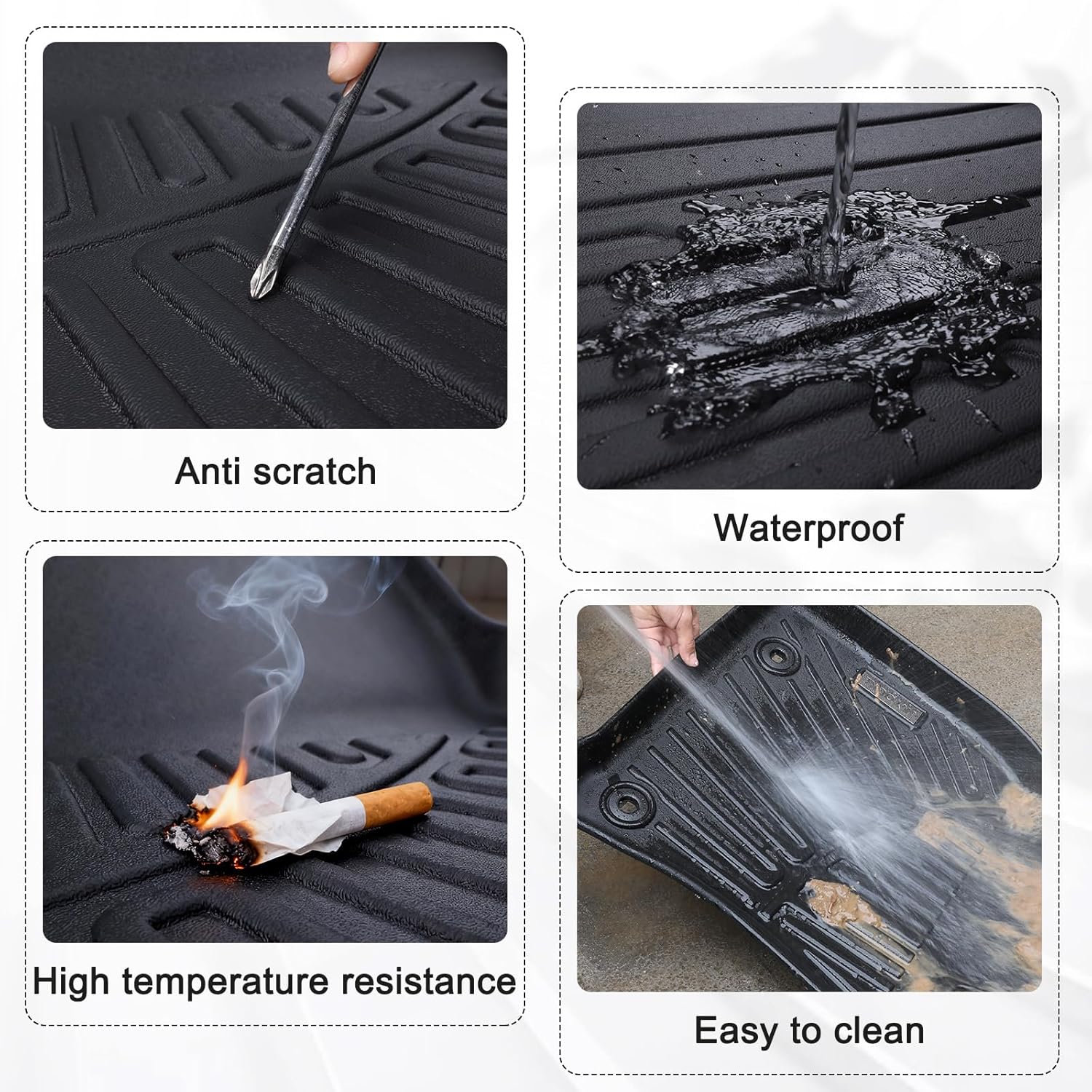 Floor Mats & Trunk Mat for Chevrolet Tahoe 2021-2024 2025-2nd Row Bucket Seat(7 Seats Version) &GMC Yukon(Not Fit XL,TPE All Weather Protection Car Floor Liners for Chevy Tahoe - Image 4