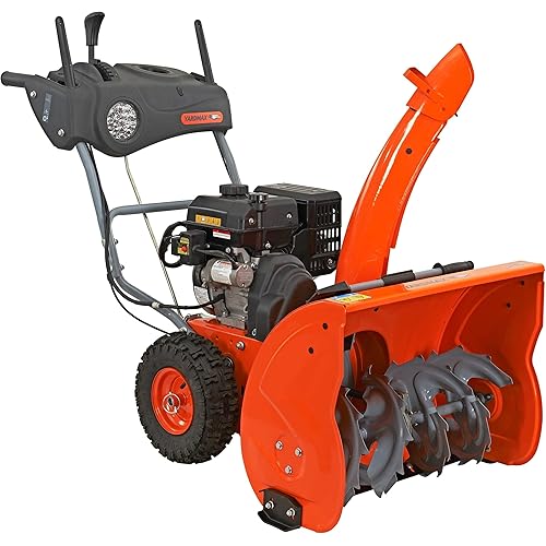 YARDMAX YB6770 26 in. 212 cc Two-Stage Self-propelled Gas Snow Blower with Push-Button Electric Start and Headlight