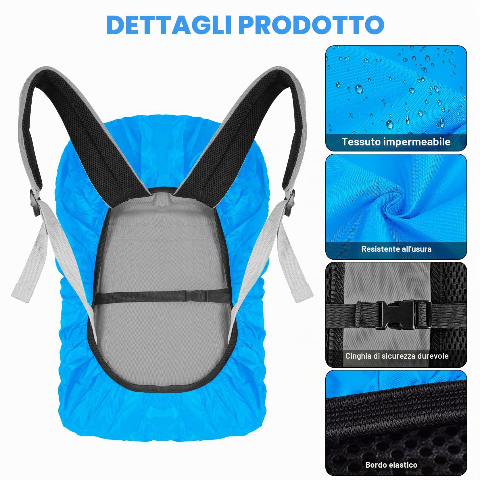 LAMA Parapioggia per Zaino, 2 Pacchi Impermeabile Outdoor Zaino Parapioggia Reflective Copri Zaino per Pioggia/Anti Polvere/Antifurto/Bicycling/Escursionismo/Campeggio/in Viaggio/Outdoor attività