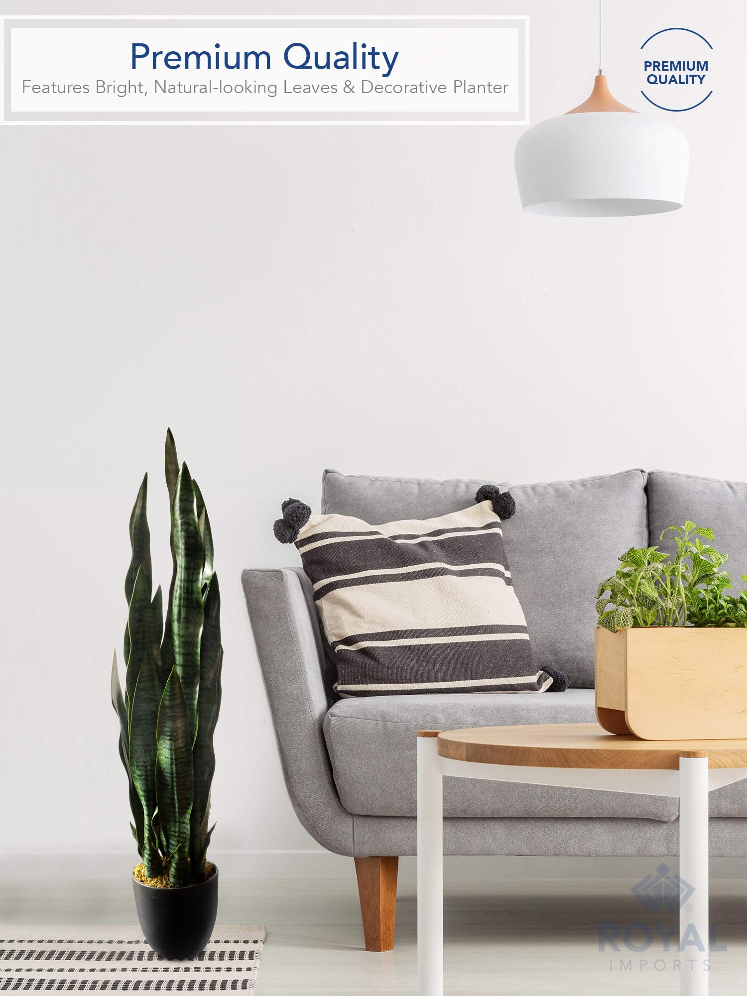 Pianta Artificiale Sansevieria In Vaso – 70 Cm, Foglie Realistiche, Giallo, Per Casa, Ufficio E Giardino, Senza Manutenzione