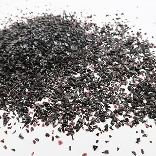 Chips irregulares multicolor de vidrio triturado de 0.95 libras, mini chips de cristal roto pulido de 1 a 3 mm para jarrón, molde de resina, relleno de tanque de acuario, color negro