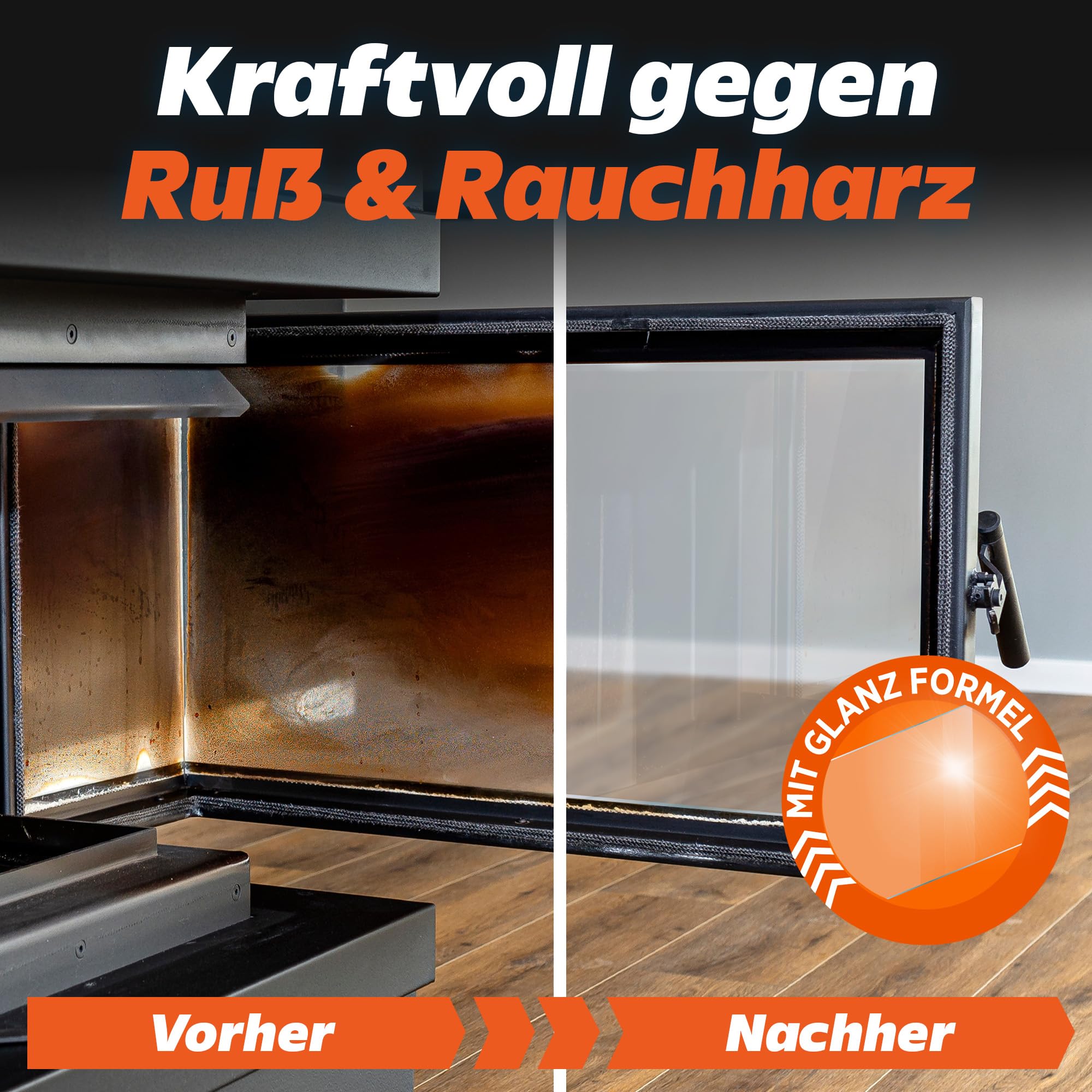 Kaminscheibenreiniger – 3x 1000 Ml – Scheibenreiniger Für Kaminofen, Rußentferner-Set