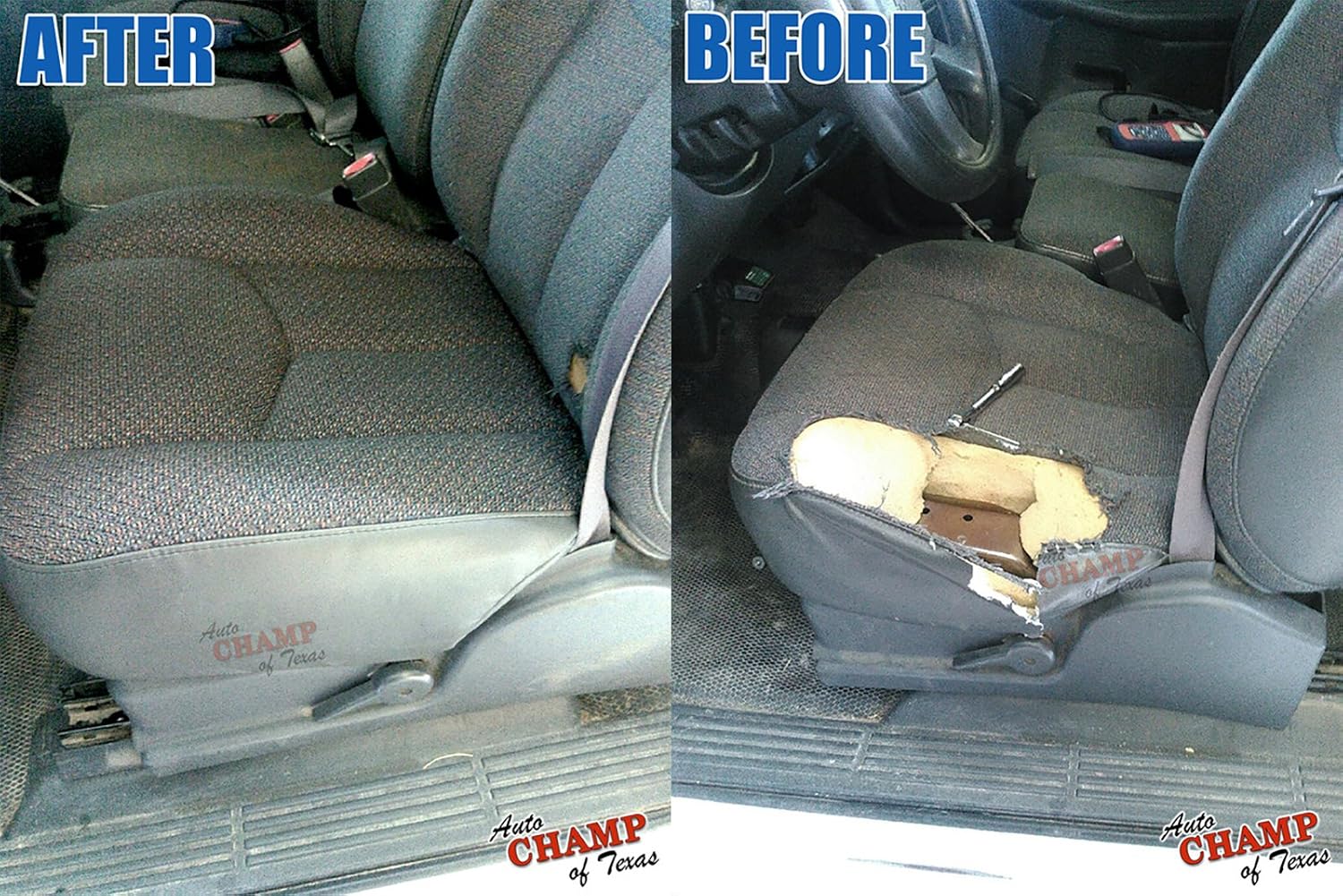 Compatible with 2006 GMC Sierra 2500 h D Work Truck -Driver Side Bottom Cloth Seat Cover Dk Gray
