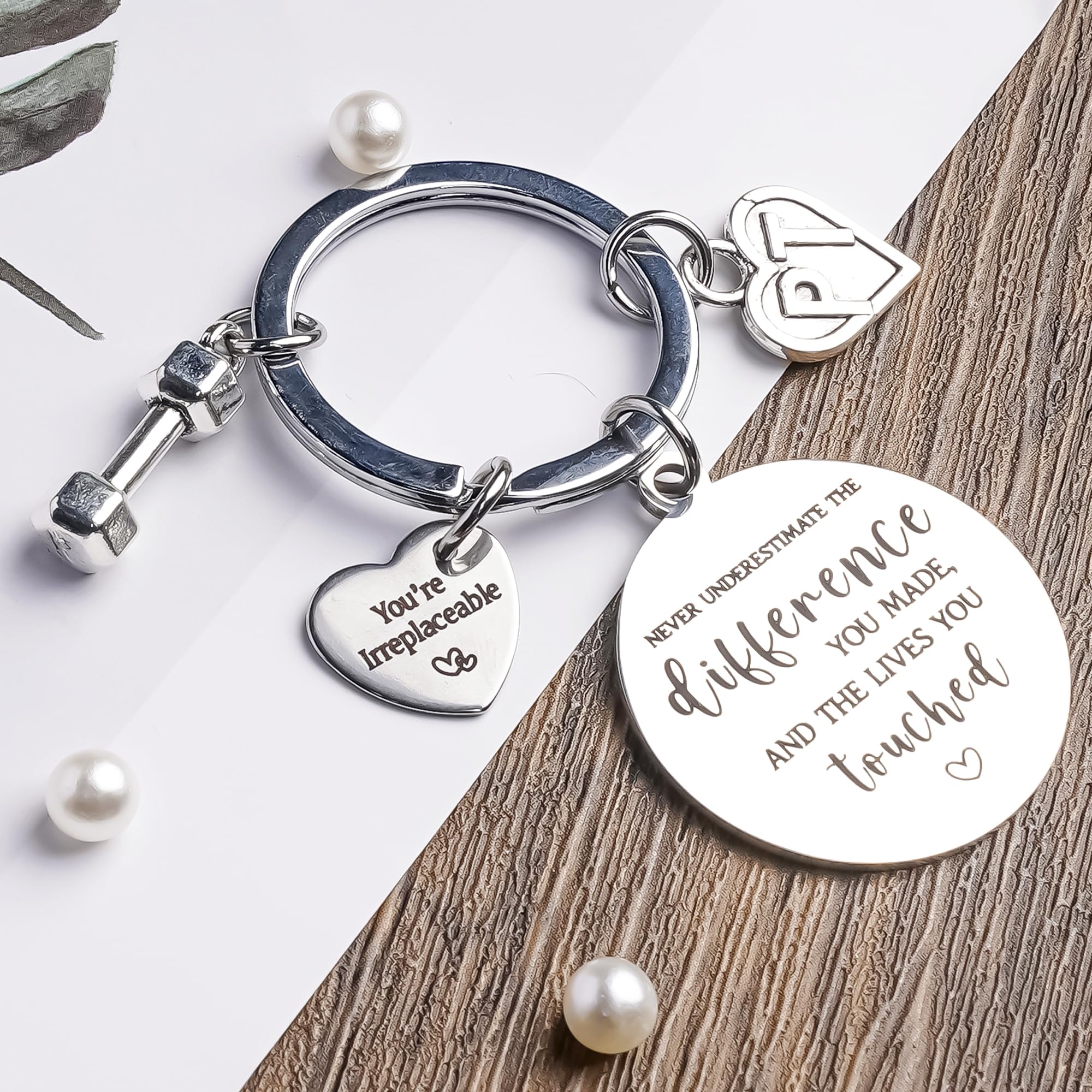 Therapist Gifts Keychain for Women Men - Thank You Gift Mental Health OT PT Respiratory Therapists for Mentor Christmas