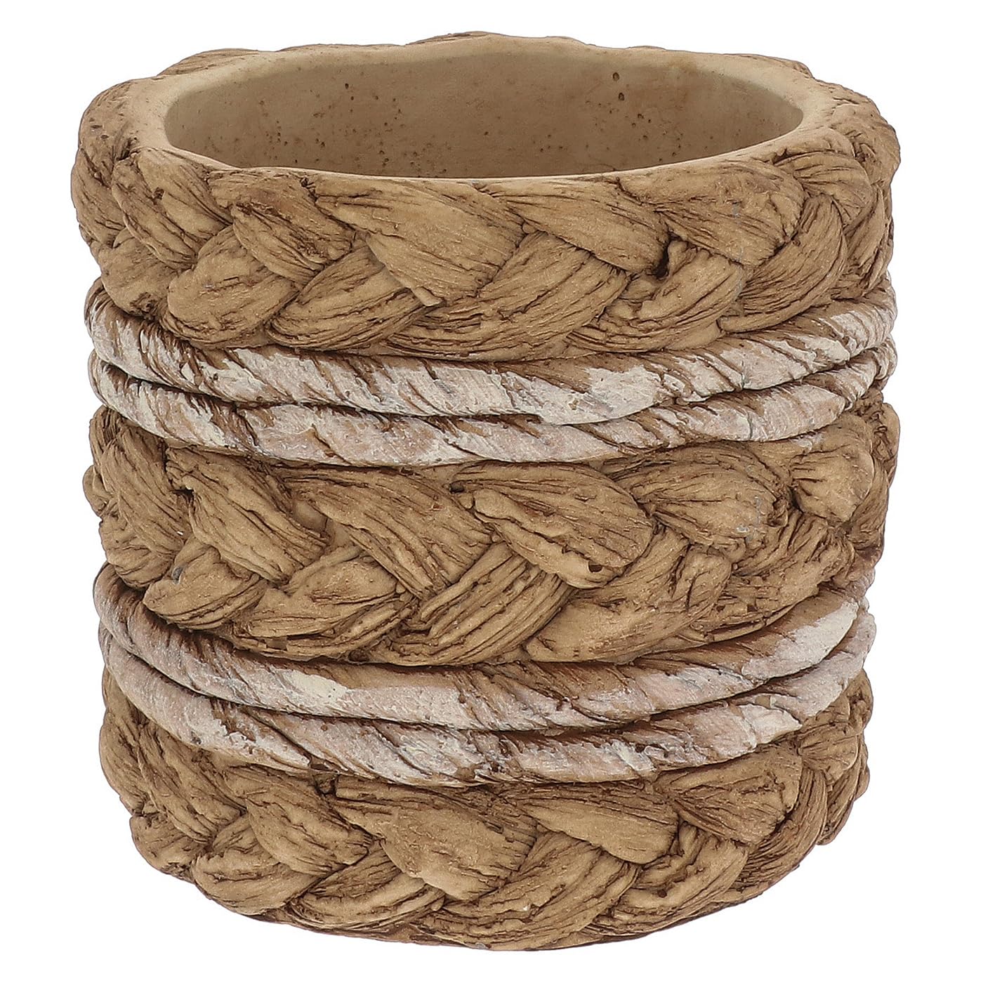 Shudehill Giftware Stone Weave Planter Two Tone, Single Colour, Different designs and More (Two Tone, Large)
