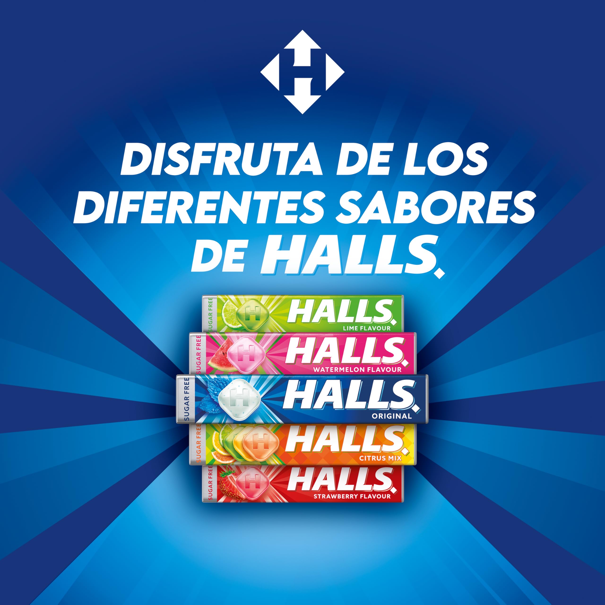 Halls Respiral Caramelos Refrescantes Sabor a Regaliz y Mentol Sin Gluten, 150 g