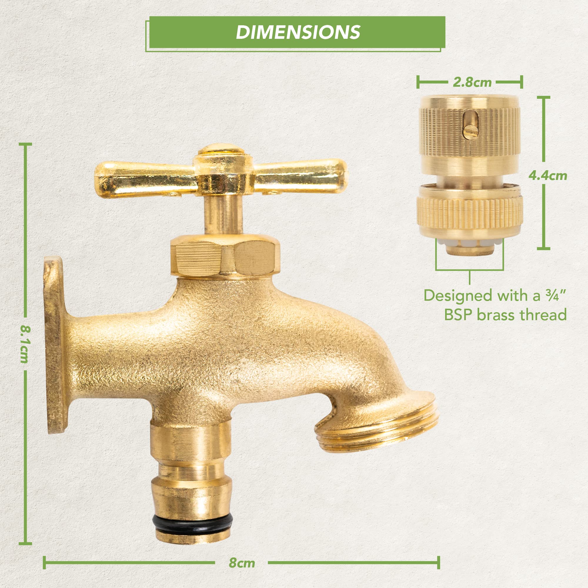 Rubinetto Giardino Esterno Rubinetto Da Giardino In Ottone Con - Foto 13