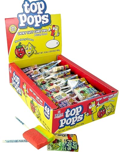 Miniatura 6 de Top Pops Taffy Lollipops sabores surtidos 48 unidades