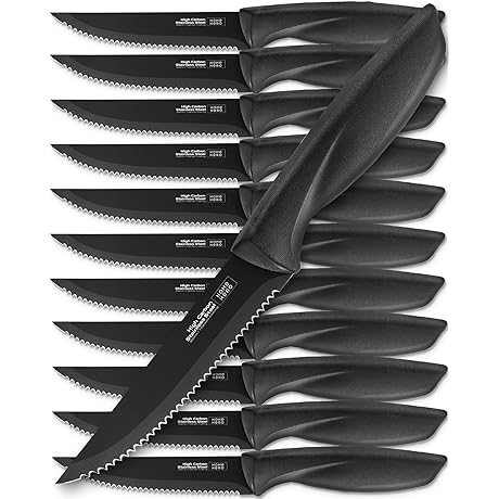 Steak Knives Set of 12 - Stainless Steel Steak Knives Set
