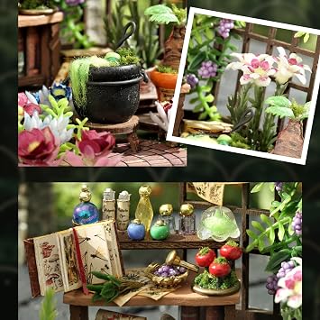 DIY Miniature House Kit for Adults, Tiny House with LED Lights