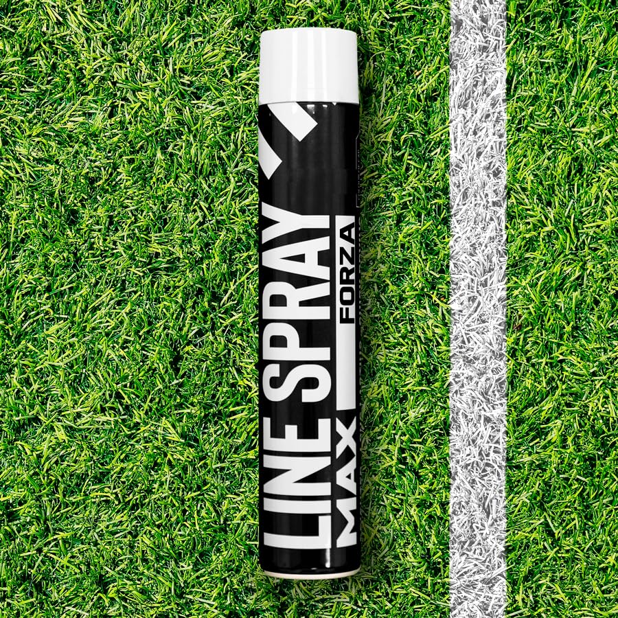 FORZA Line Spray MAX [WHITE] 750ml Spray Paint (Pack of 1 6 or 12) | Brighter Lines & Longer Lasting Cans! Quick Dry Aerosol Spray for ANY line marking on Roads or Grass! (1)