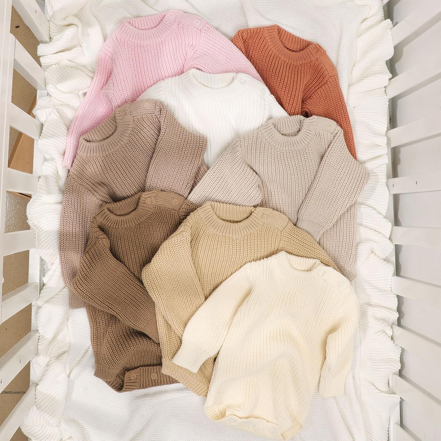 Cosy Infant Knitwear Soft & Comfortable Baby Jumpsuit Set With Matching Bonnet Hat And Booties Socks For Daily Comfort