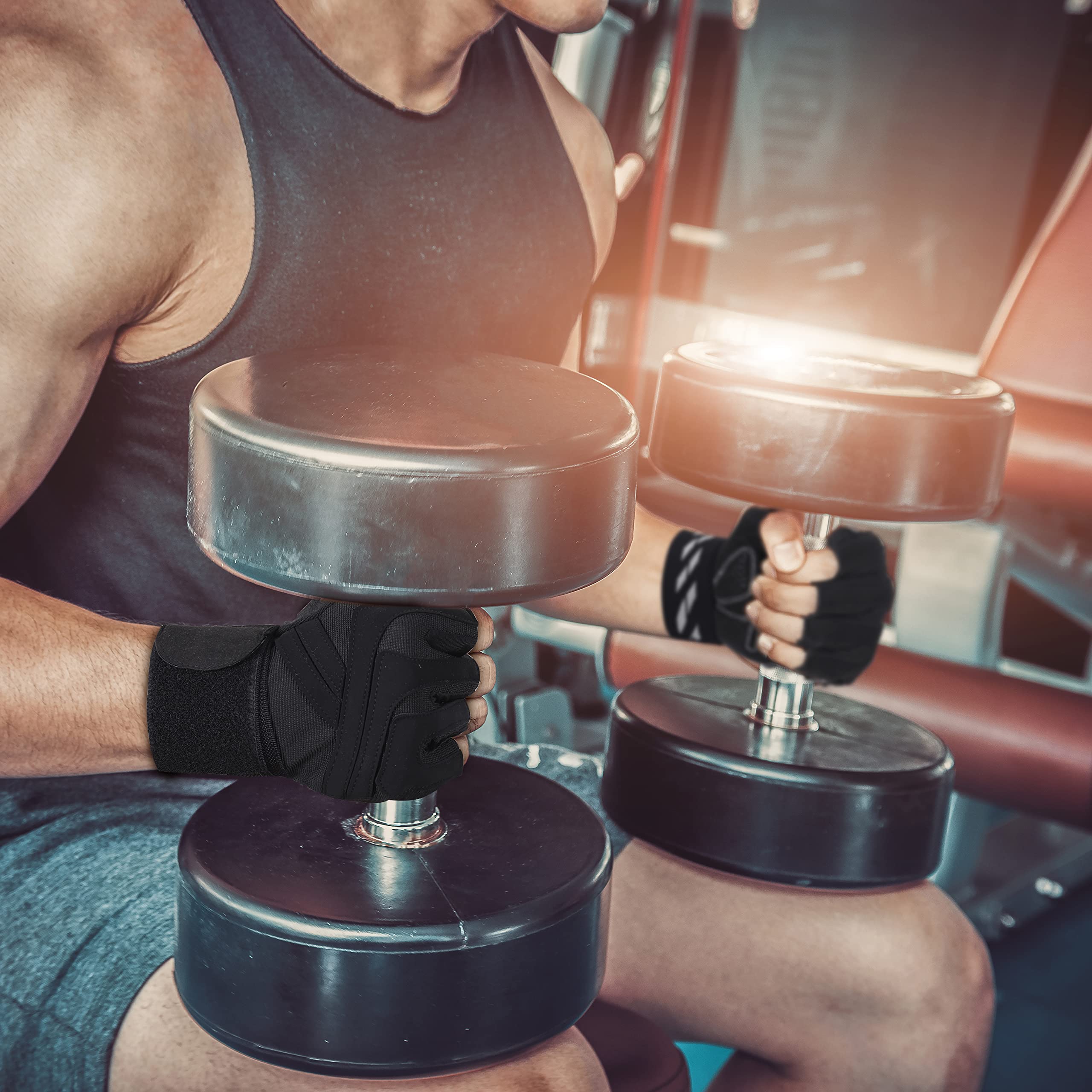 Belüftete Fitness-Handschuhe Mit Handgelenkband – Für Herren & Damen | Vollflächenschutz Für Gewichtheben, Klimmzüge & Training