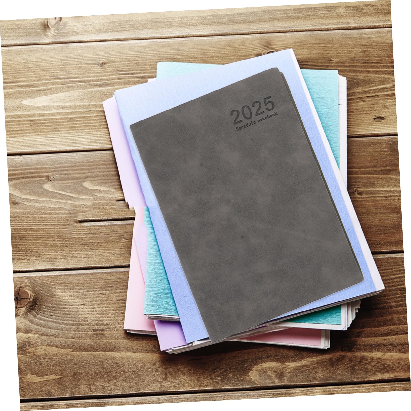 Agenda Diaria 3 Piezas Pu Papel para Gestión Estudio | Cuaderno Planificador 2025 con Calendario Anual, Agenda Fechada de Enero a Diciembre, Decoracion Colegio