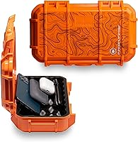 Evergreen 56 Dry Box: IP67 Waterproof EDC Tough Case, USA Made for Cameras, Phones, Camping, Hiking, Fishing (Orange TOPO)