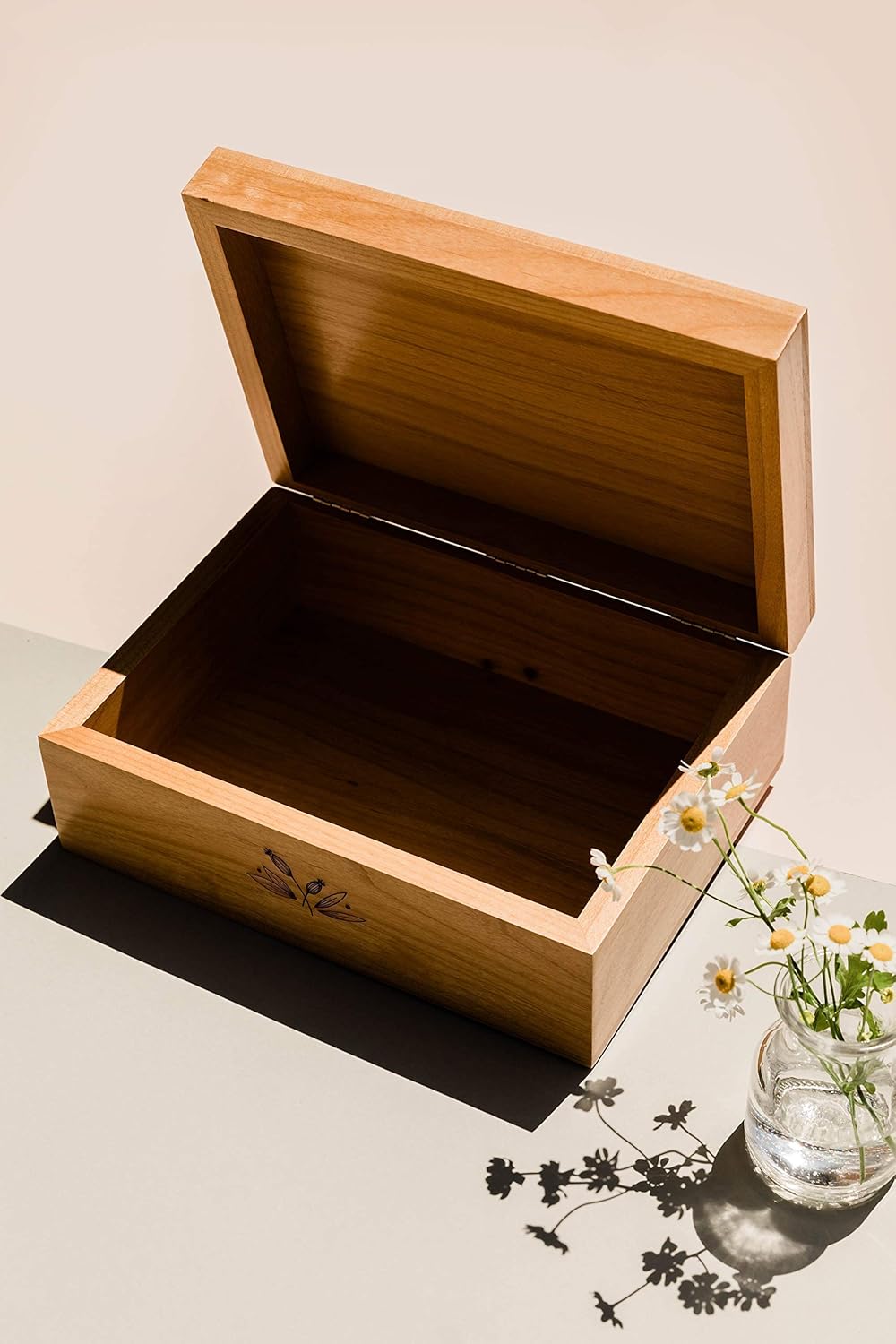 With You, I Am Home Wood Keepsake Box [Personalized Custom Gifts, Anniversary, Wedding, Baby, Memory]