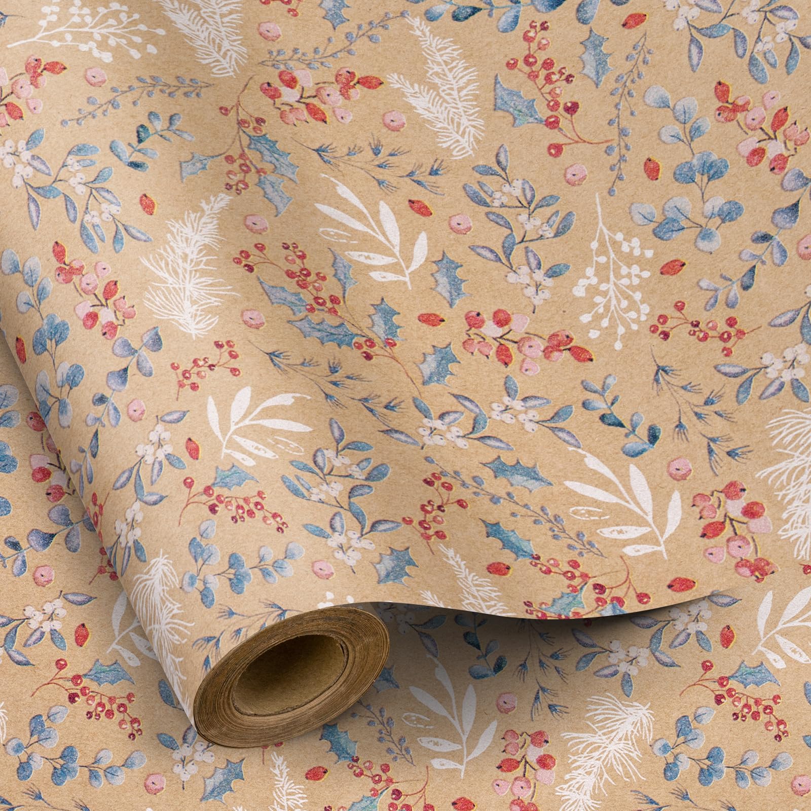 RUSPEPA Christmas Wrapping Paper, Jumbo Roll Kraft Paper - Nussknacker Solider Design for Gift Wrap - 76cm x 10m