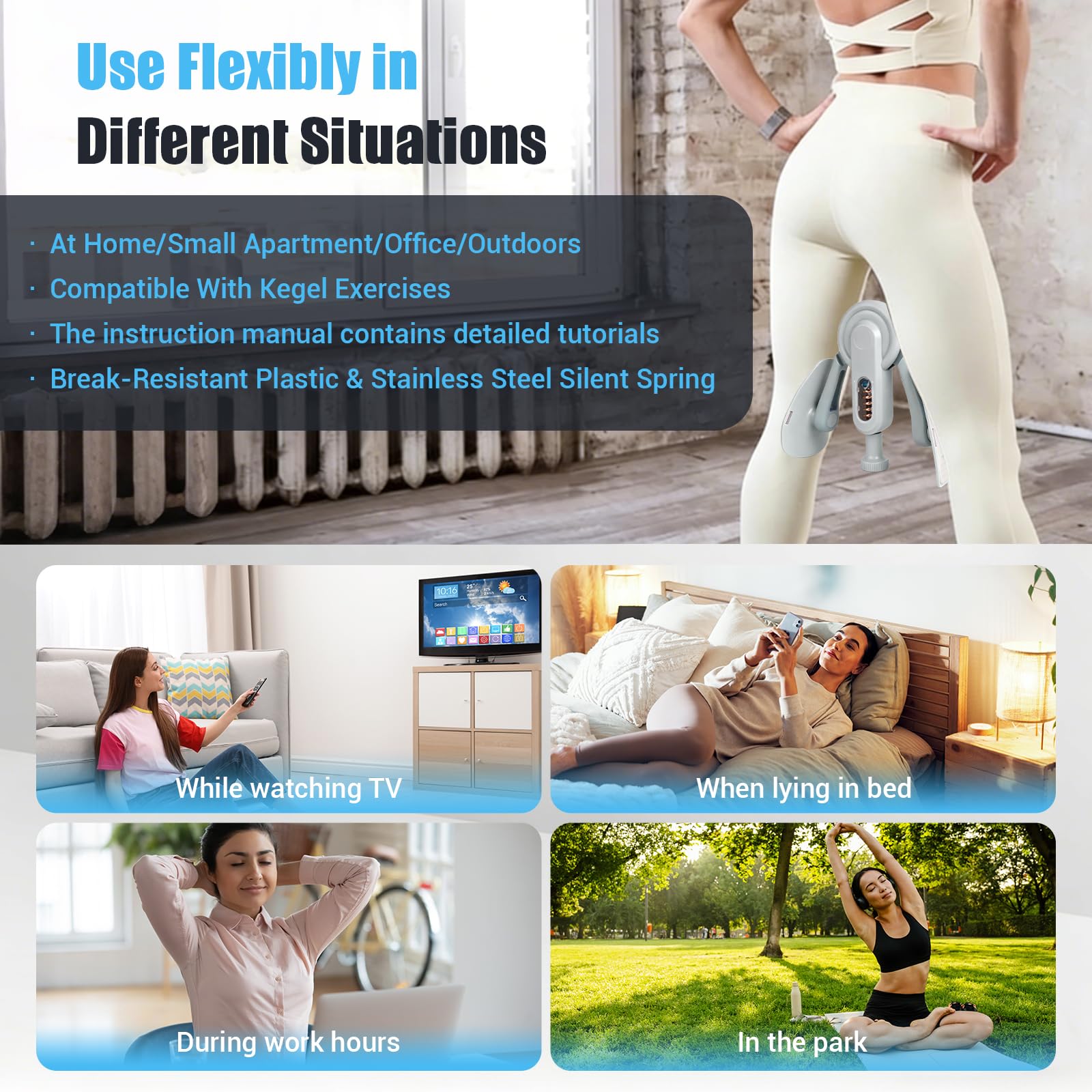 Taśmy oporowe do fizjoterapii kobiet, przedłużone taśmy do ćwiczeń, do jogi, pilatesu, rehabilitacji, fitnessu i treningu siłowego, elastyczne taśmy treningowe z plakatem treningowym (fioletowe)