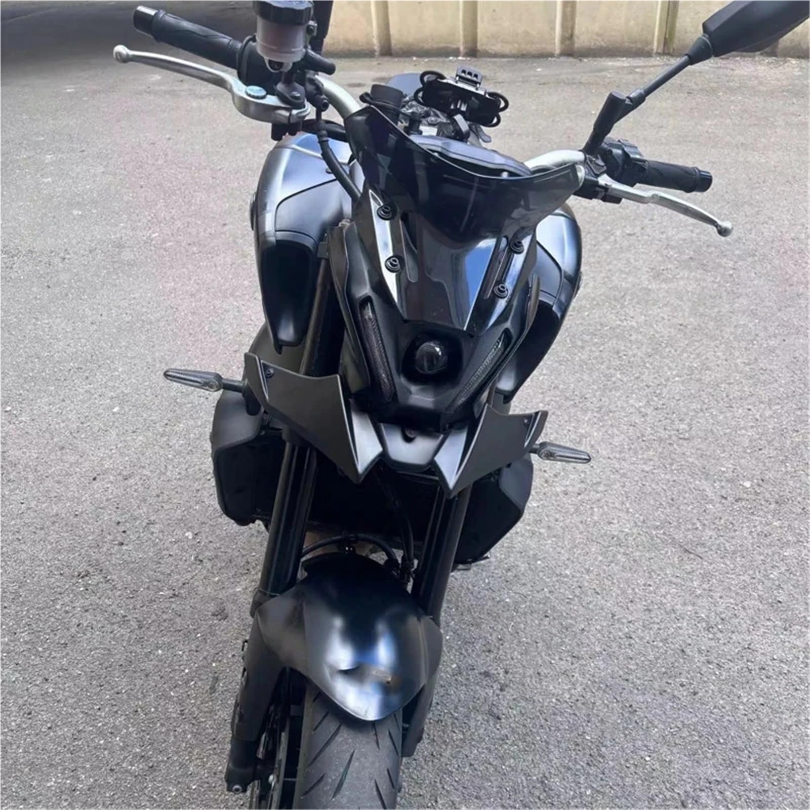 spoiler per labbro Adatto per YAMAHA MT-09 SP MT 09 2021-2023 Spoiler anteriori aerodinamici per motociclette Downforce Deflettore ala Spoiler Laterale per motociclo(Black)