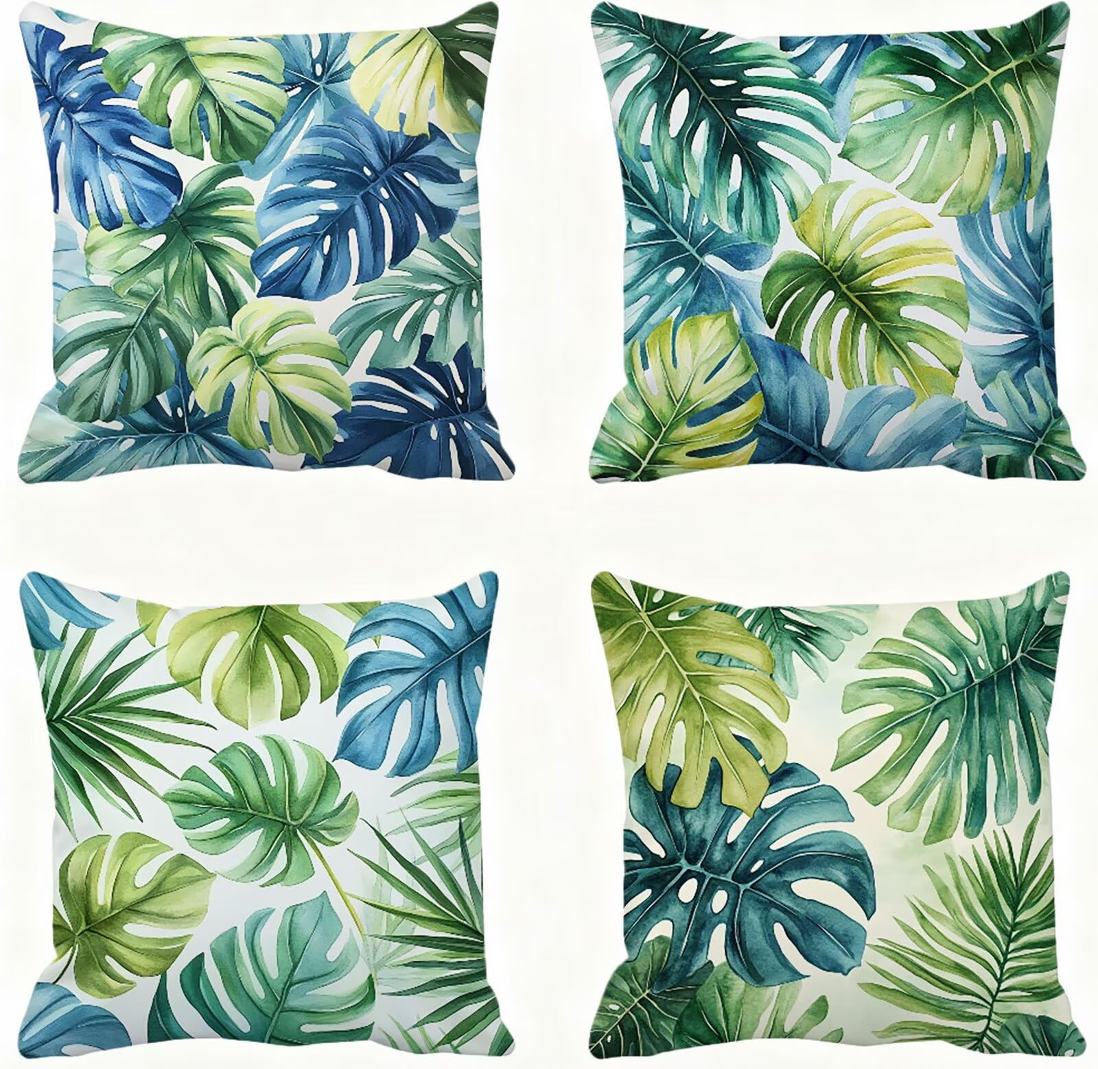 Verde Federe Cuscini Divan 60x60 Blu Federe Cuscino Letto Super Morbido Copricuscino Letto Set di 4 Cuscini Divano Decorazioni Autunnali Copricuscini Arredamento Casa, Sedia Soggiorno Giardino E - 365
