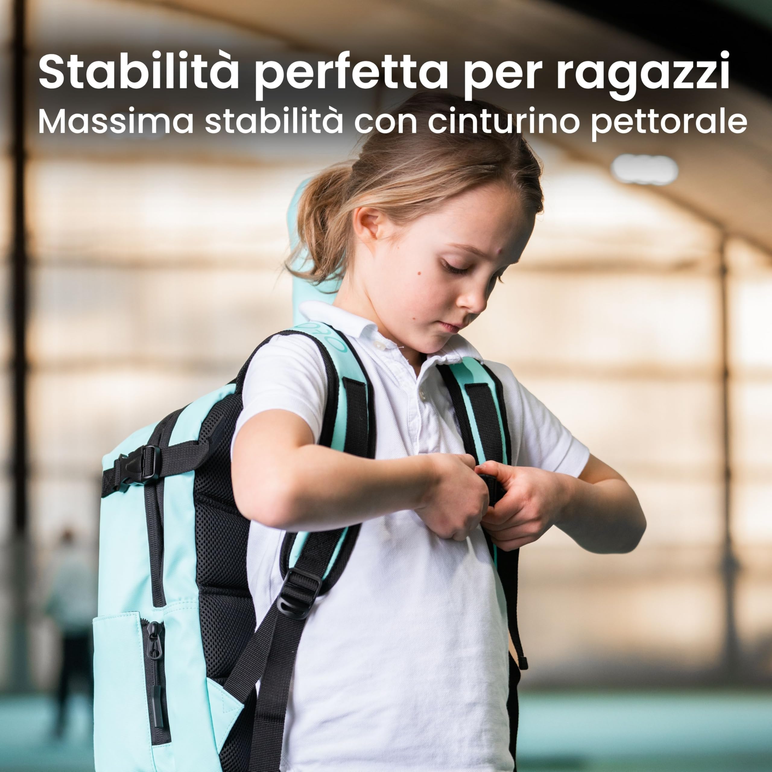 Otaro Zaino tennis bambini | 19 L | Zainetto bambino dai 5 agli 11 anni | Zaino con porta scarpe e porta racchetta tennis bambino | Leggero e riflettente | Zaino sportivo per ragazzi e ragazze