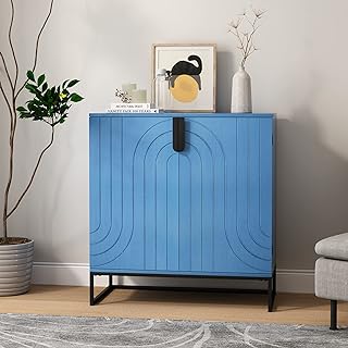 HLR Accent Wood Grain Cabinet with 2 Doors, Storage Cabinet Sideboard wi...