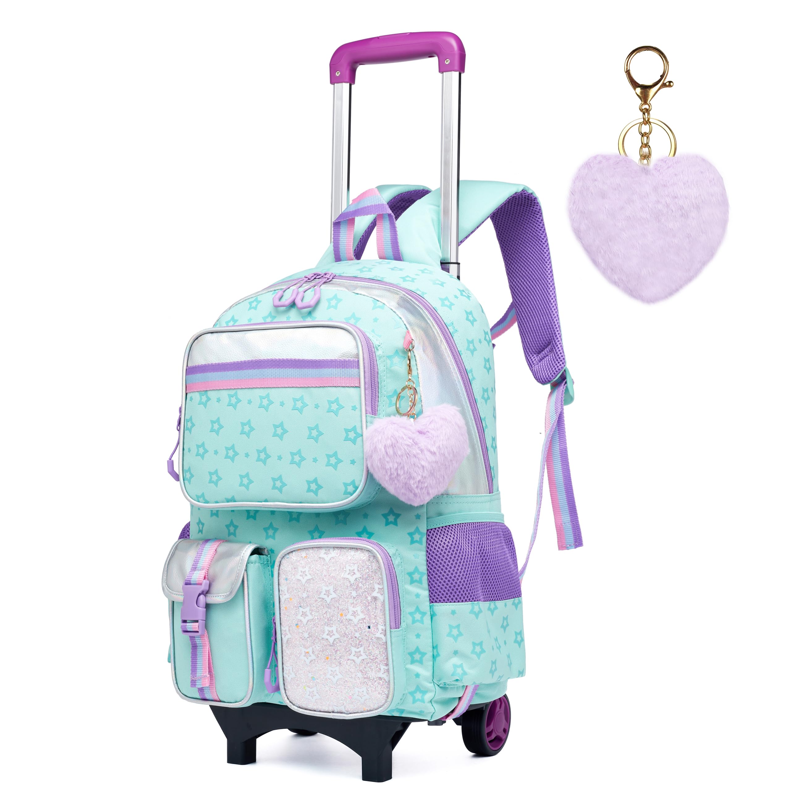 HTgroce Multibolsillo Mochila Con Ruedas Niña Con Mochilas Escolares Con Ruedas, Mochila con Mochilas Escolares Con Ruedas