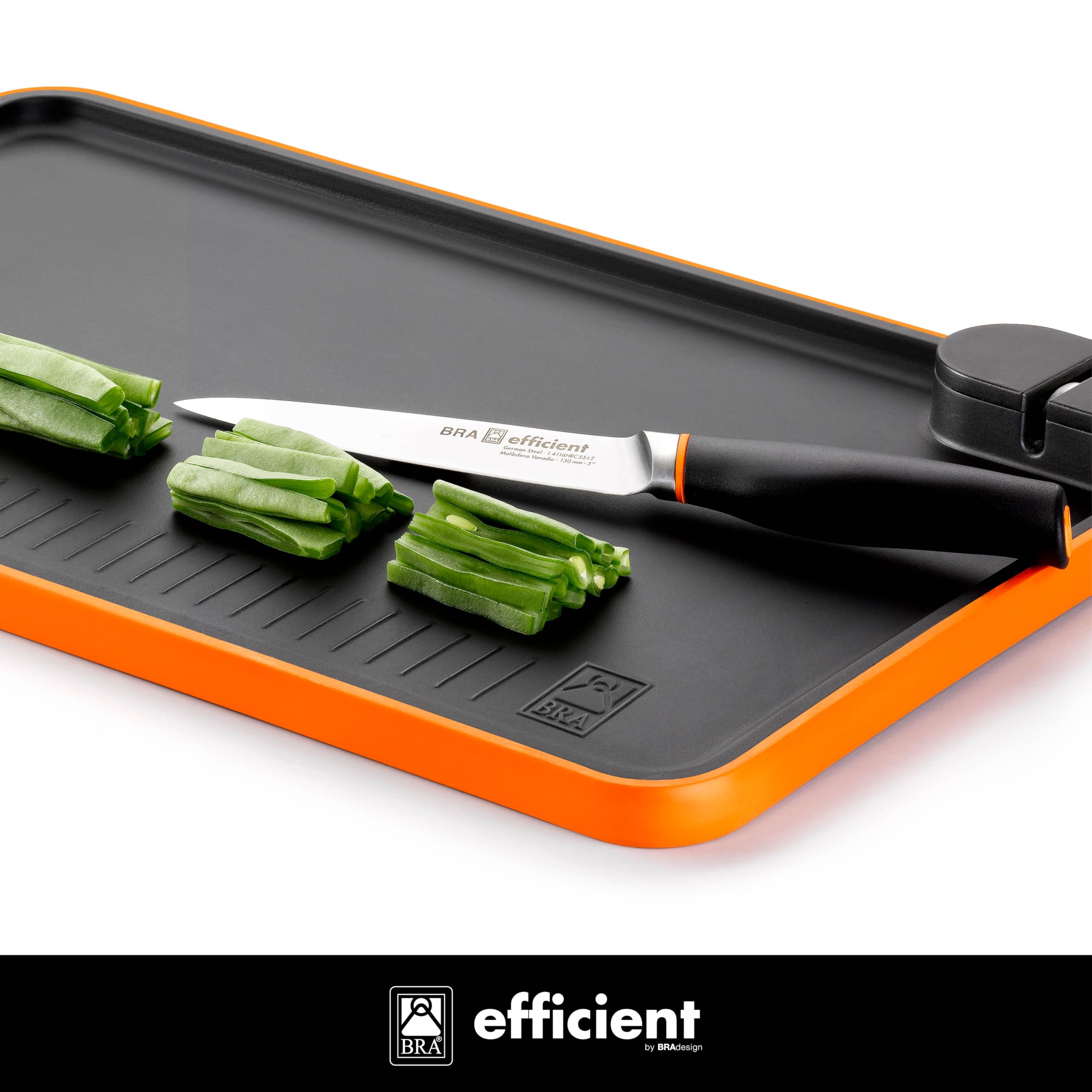BRA Efficient | Set 3 cuchillos Efficient con tabla de cortar
