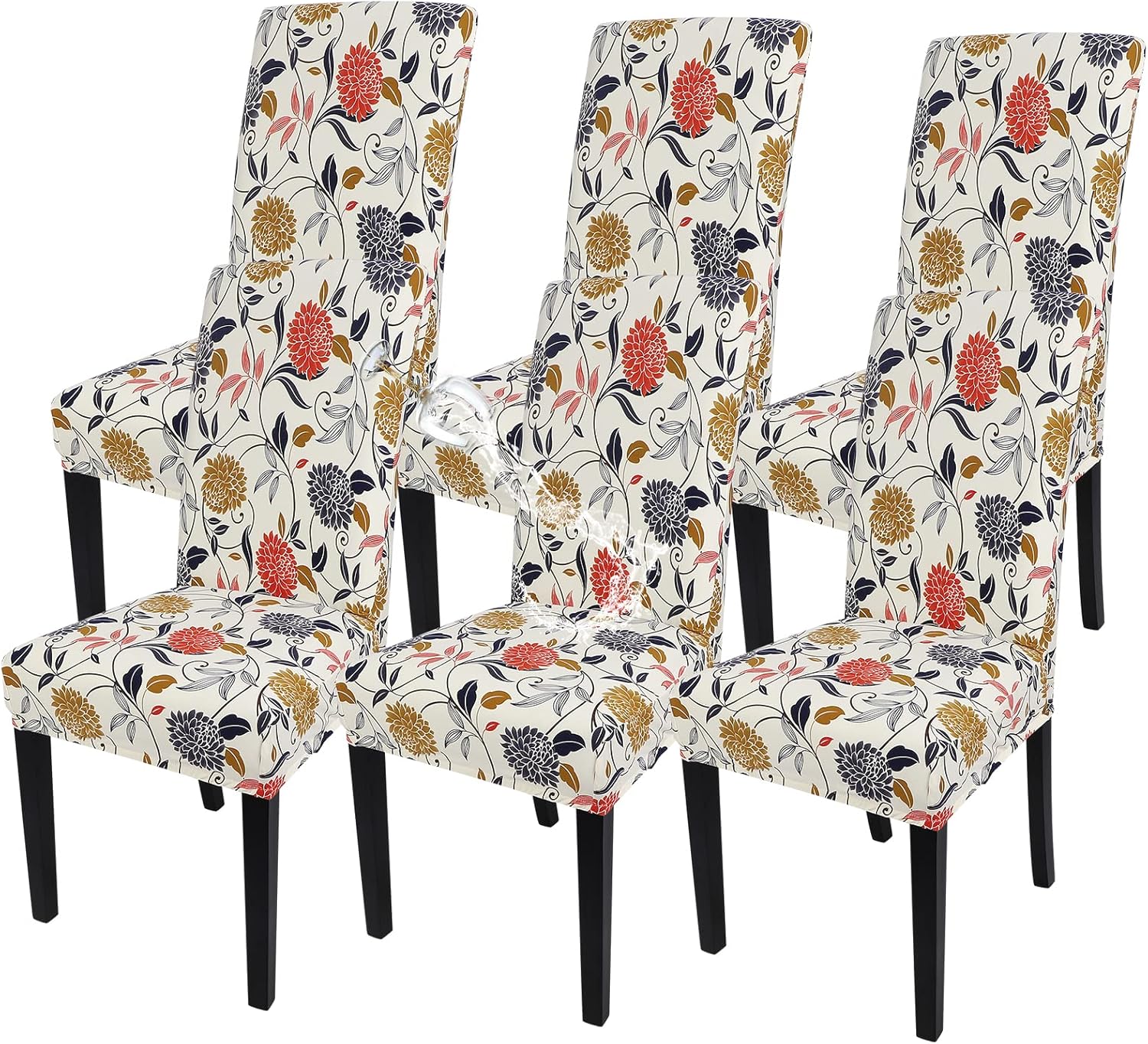 SearchI Waterproof Dining Room Chair Covers Set of 6