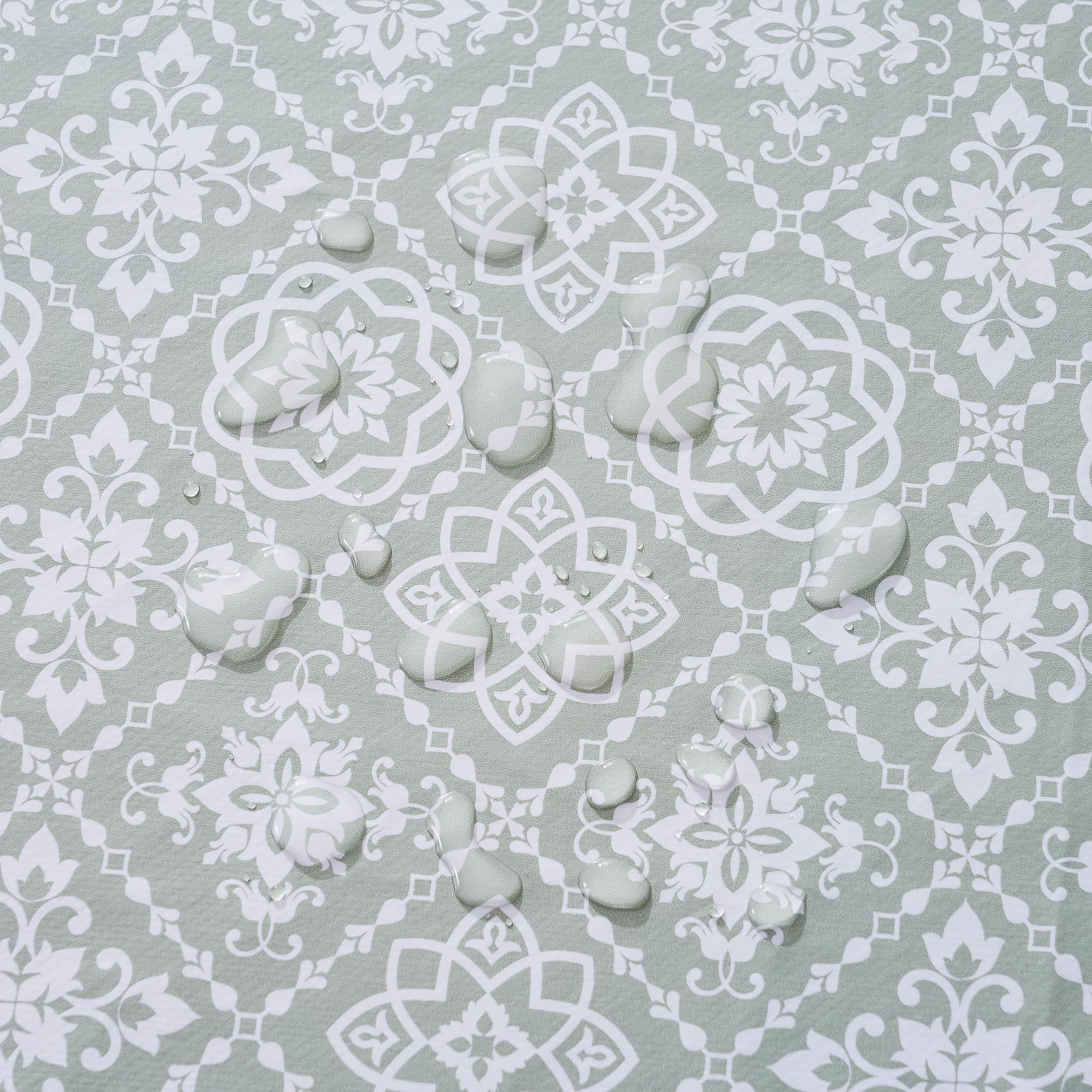 Home Direct Rectangular Oilcloth PVC Wipe Clean Wipeable Tablecloth Table Cover 140cm x 240cm 55x94 Sage Green - Image 3