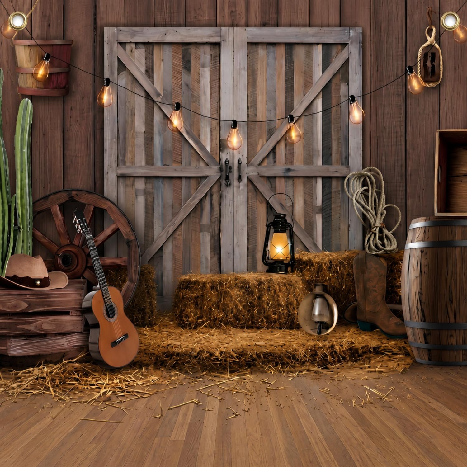 Moukeren 7 X 5 Ft Western Party Backdrop Wild West Cowboy Decoration — Amazon image 8